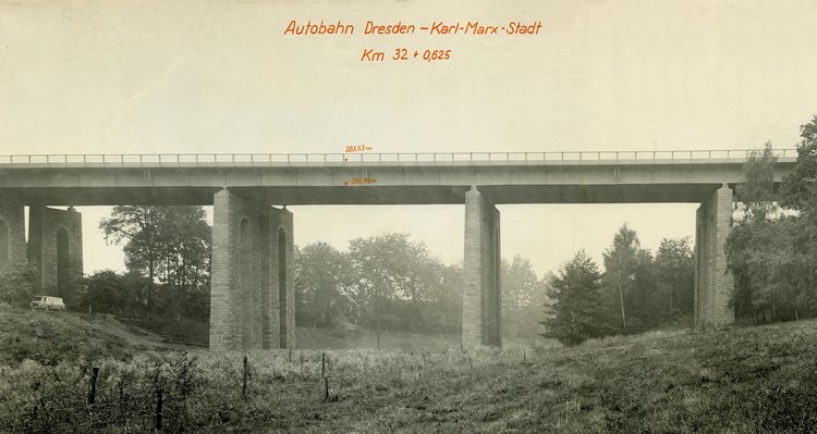 06 Hirschfeldtalbrcke Autobahnbrcke Siebenlehn Nossen Autobahn A 4 Chemnitz - Dresden