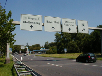 A555 Bundesautobahn Kln - Bonn Kraftwagenstrae Verkehrsgeschichte Schnellverkehr berkopfbeschilderung 045 (2)
