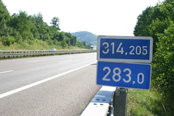 Kilometrierungssprung Autobahnkilometer Zonengrenze