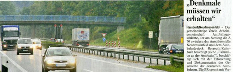 Reichsautobahn grundhafteErneuerung Bnndesautobahn A 70 Kulmbach Neudrossenfeld