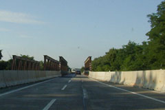 Nuthetal Behelfsbrücke Überfahrt