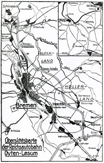 A27 Strecke 13 Blocklandstrecke Autobahn Bremen Karte