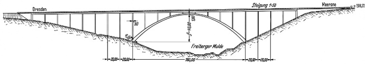 Reichsautobahnbrücke über die Freiberger Mulde bei Siebenlehn Nossen A4 03