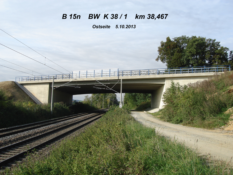 Bundesstrae B15n Unterfhrung Klham Eisenbahnline Regensburg Mnchen Bw 38-1 12
