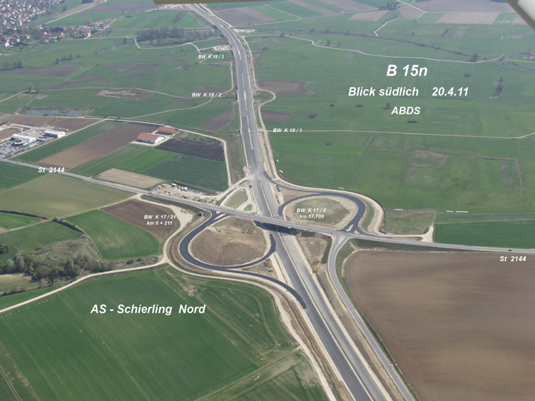 Bundesstrae B15n berfhrung Staatsstrae Schierling - Landquaid K17-2 i