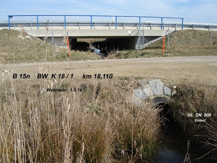 Bundesstrae B15n Strassenneubau Bw K18-1 berfhrung Laaberseitengraben 4