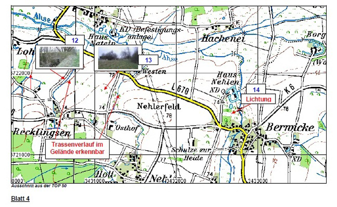 Reichsautobahn Reste Strecke 77 Hamm Rhynern Ruinenstrecke Karte4