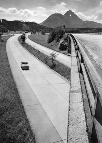 sterreich Wien Salzburg Westautobahn Reichsautobahn -bei-Salzburg-ca-1960