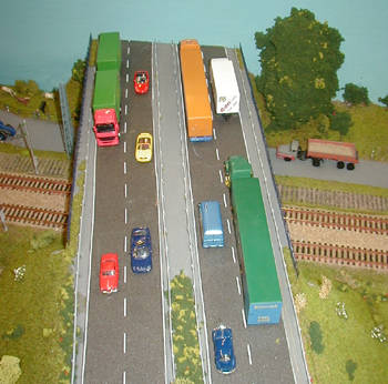 Autobahnen im Modell Oberschule Brieselang Havelland